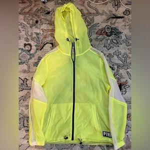 PINK Neon Yellow Windbreaker